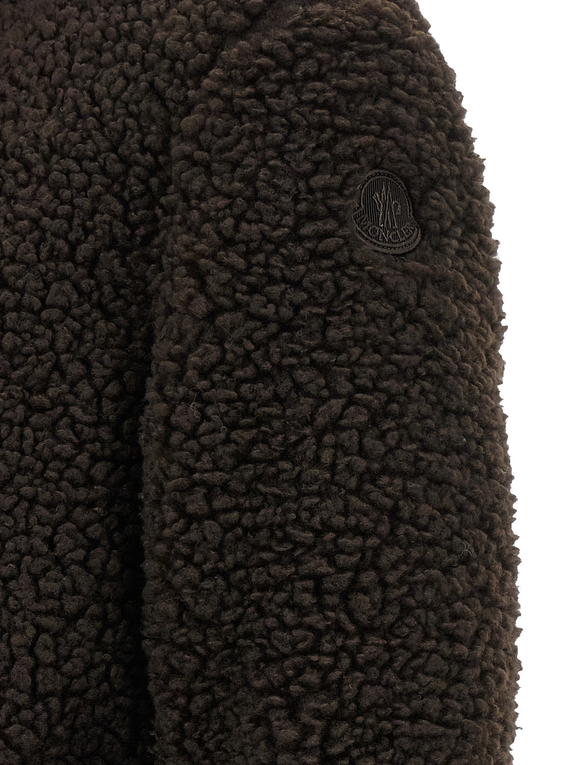 Brown Polyester Full-Length Jacket
