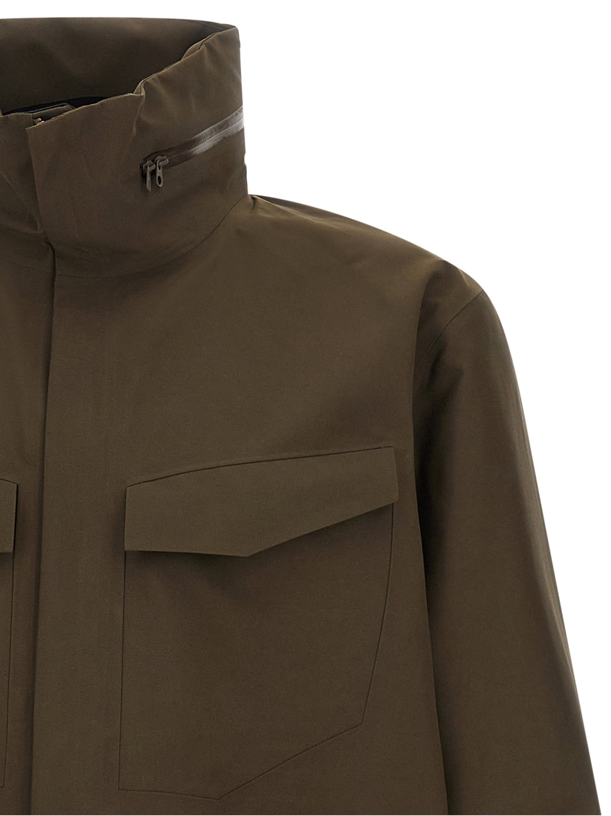 Brown Nylon Shell Jacket