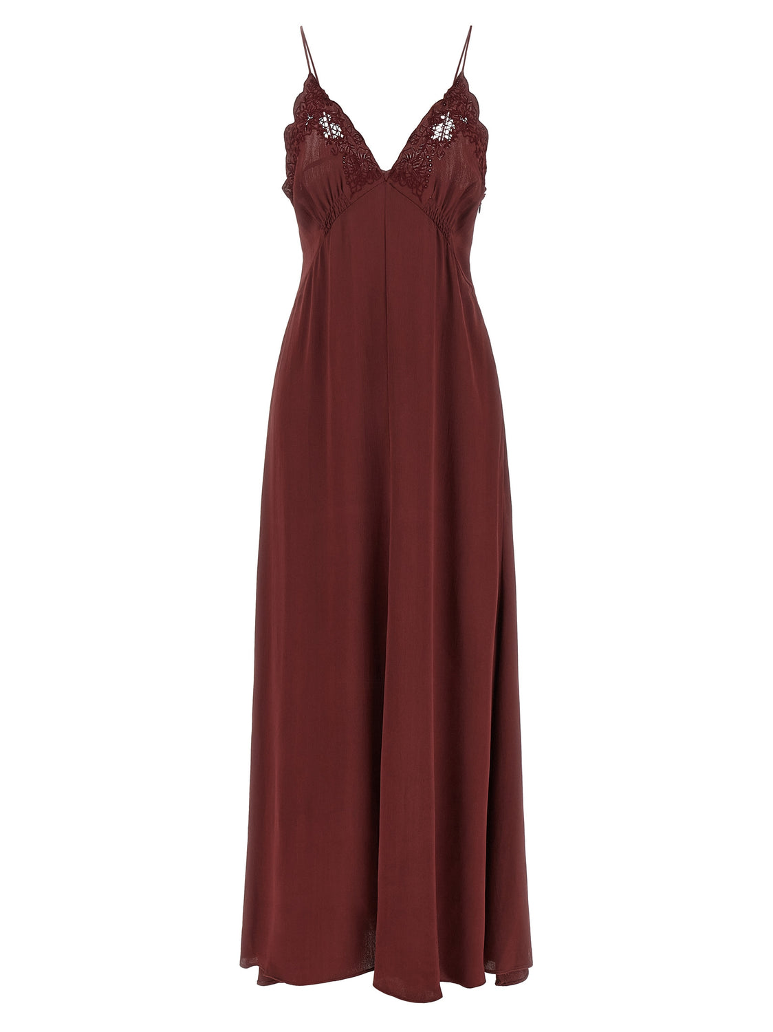 Bordeaux Viscose Long Dress