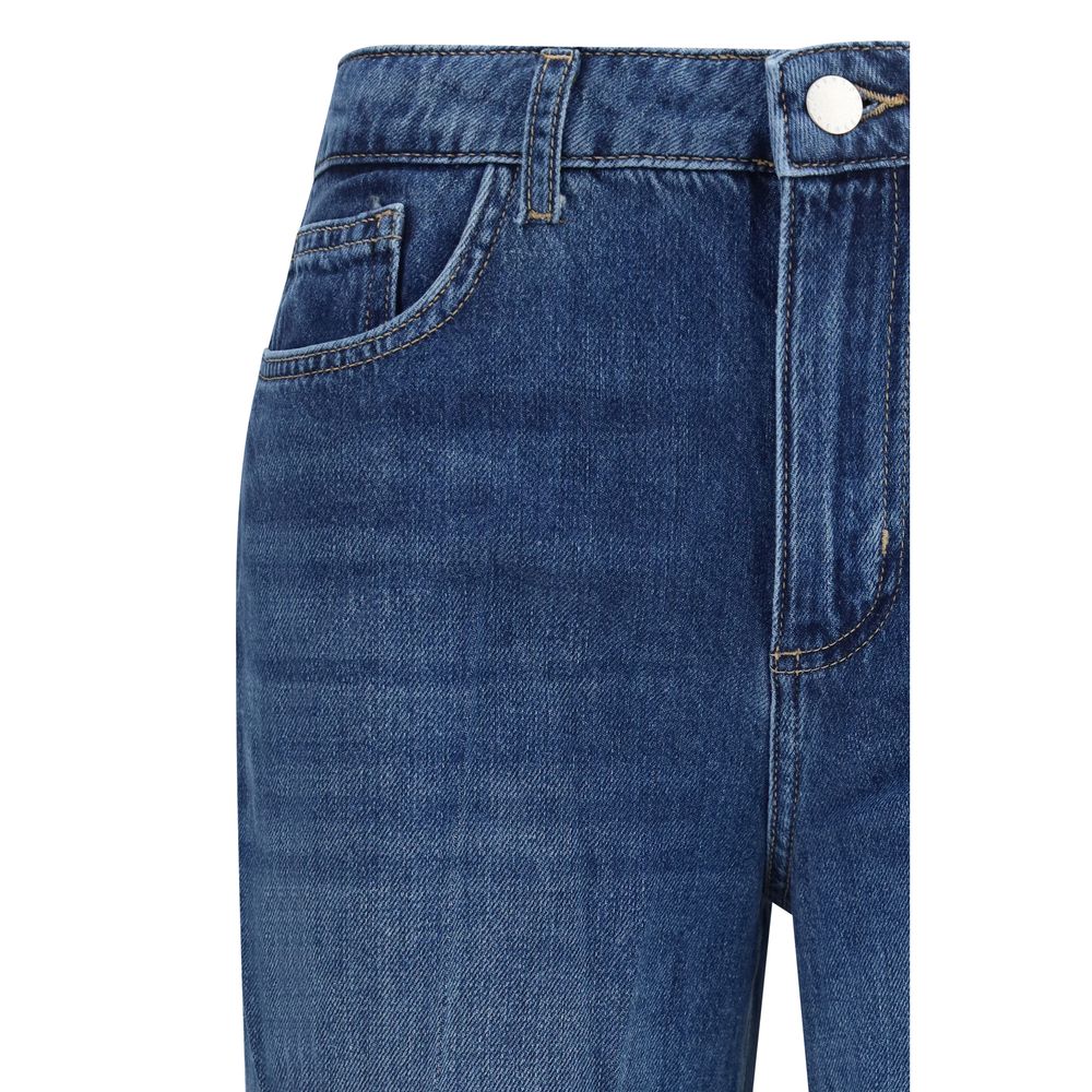Blue Cotton Relaxed Fit Jeans