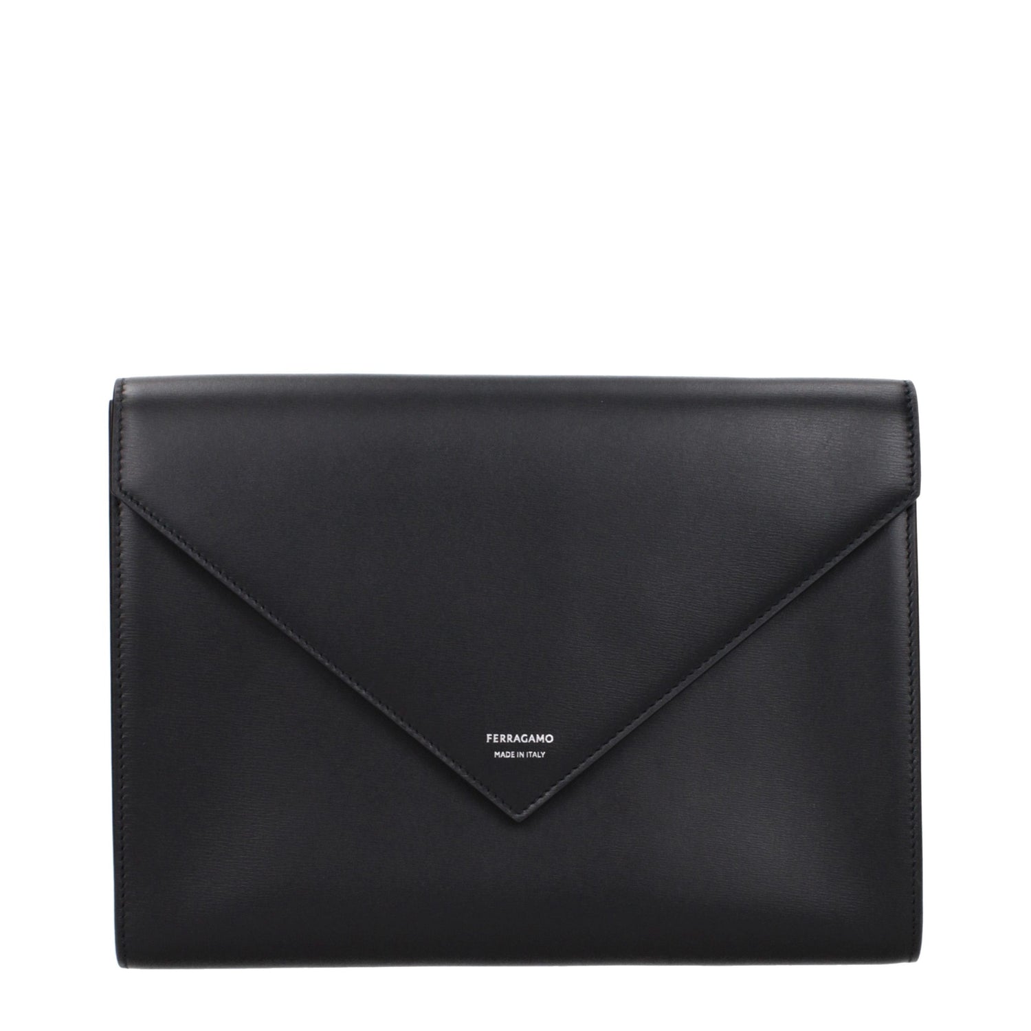 Black Leather Clutch Bag
