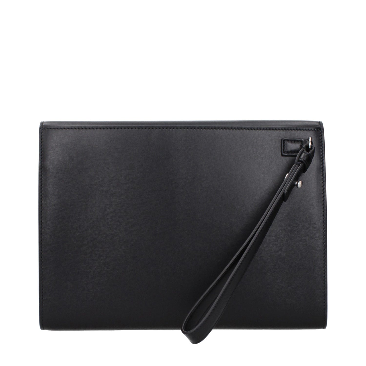 Black Leather Clutch Bag