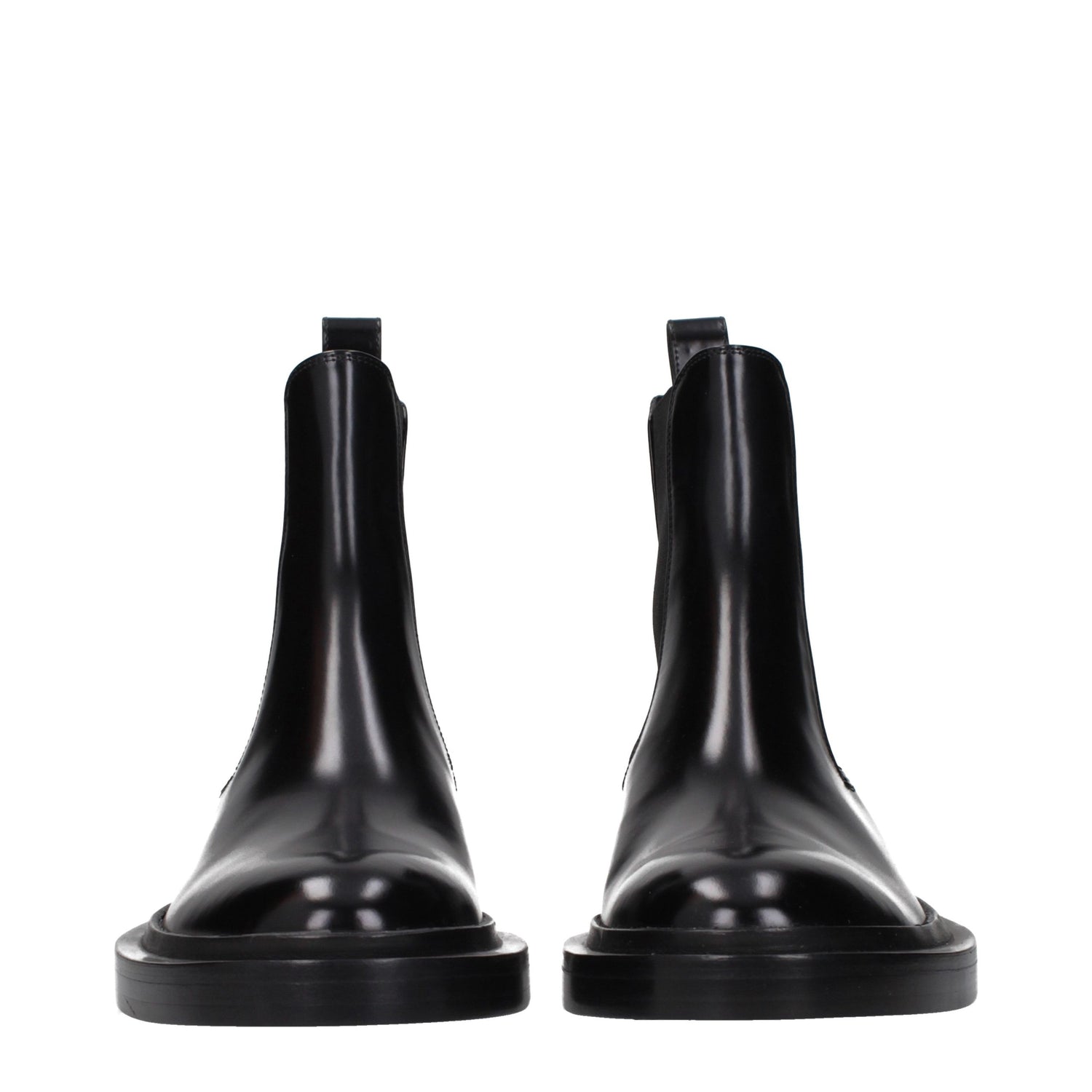 Black Leather Ankle Boots