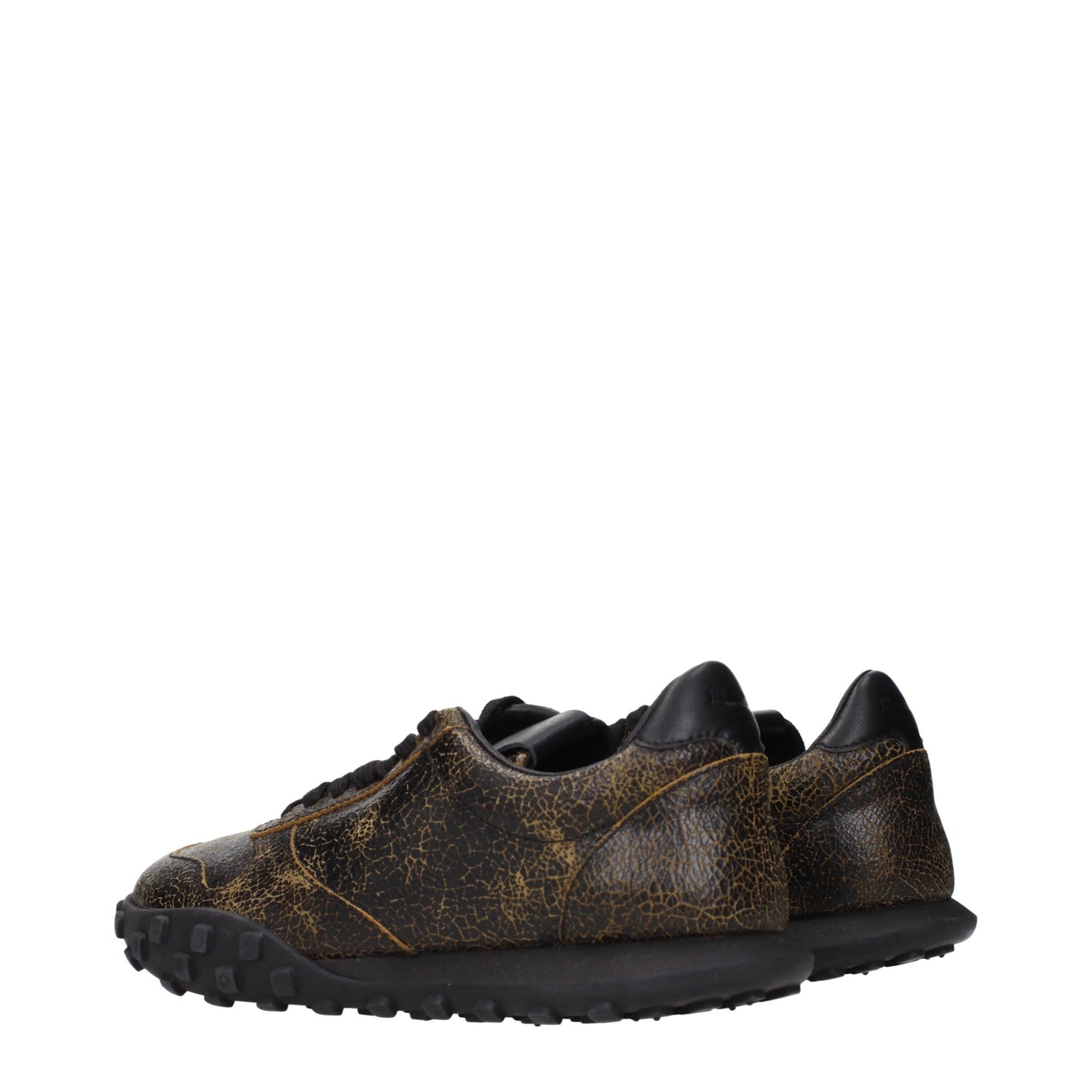 Black Leather Sneakers