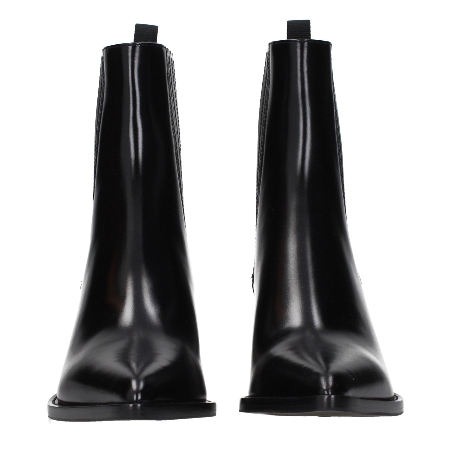 Black Leather Ankle Boots