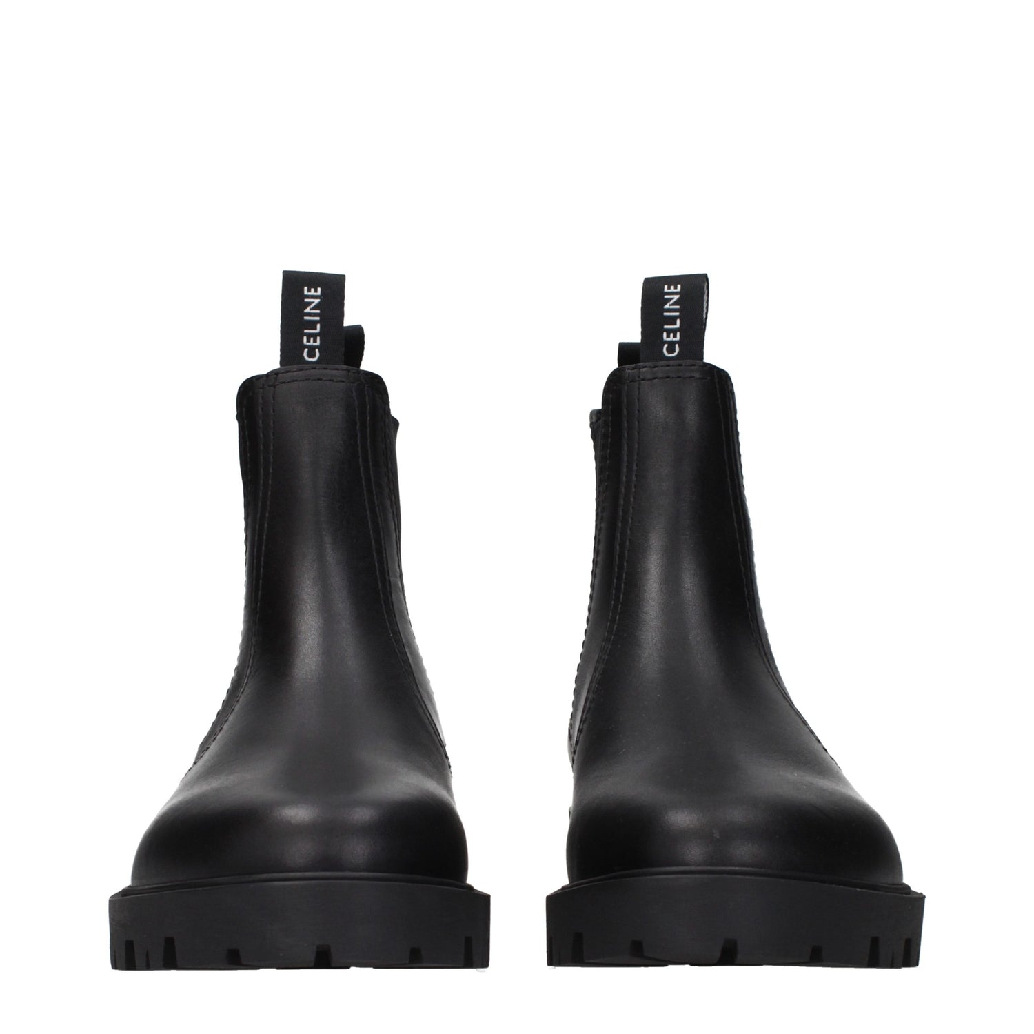 Black Leather Ankle Boots