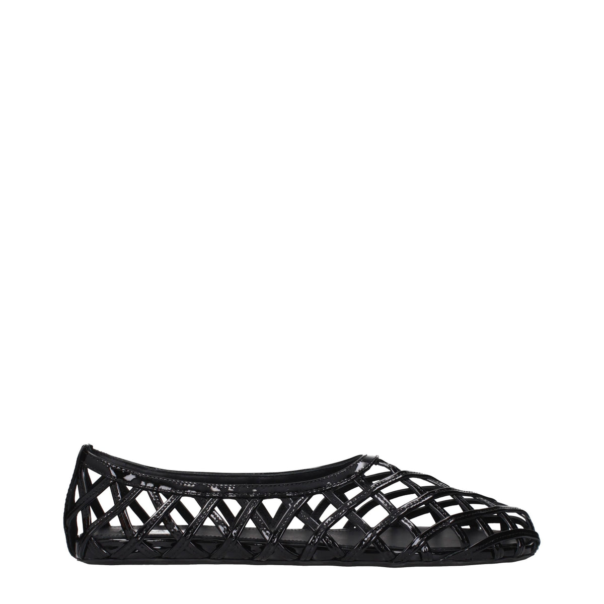 Black Leather Ballet Flats