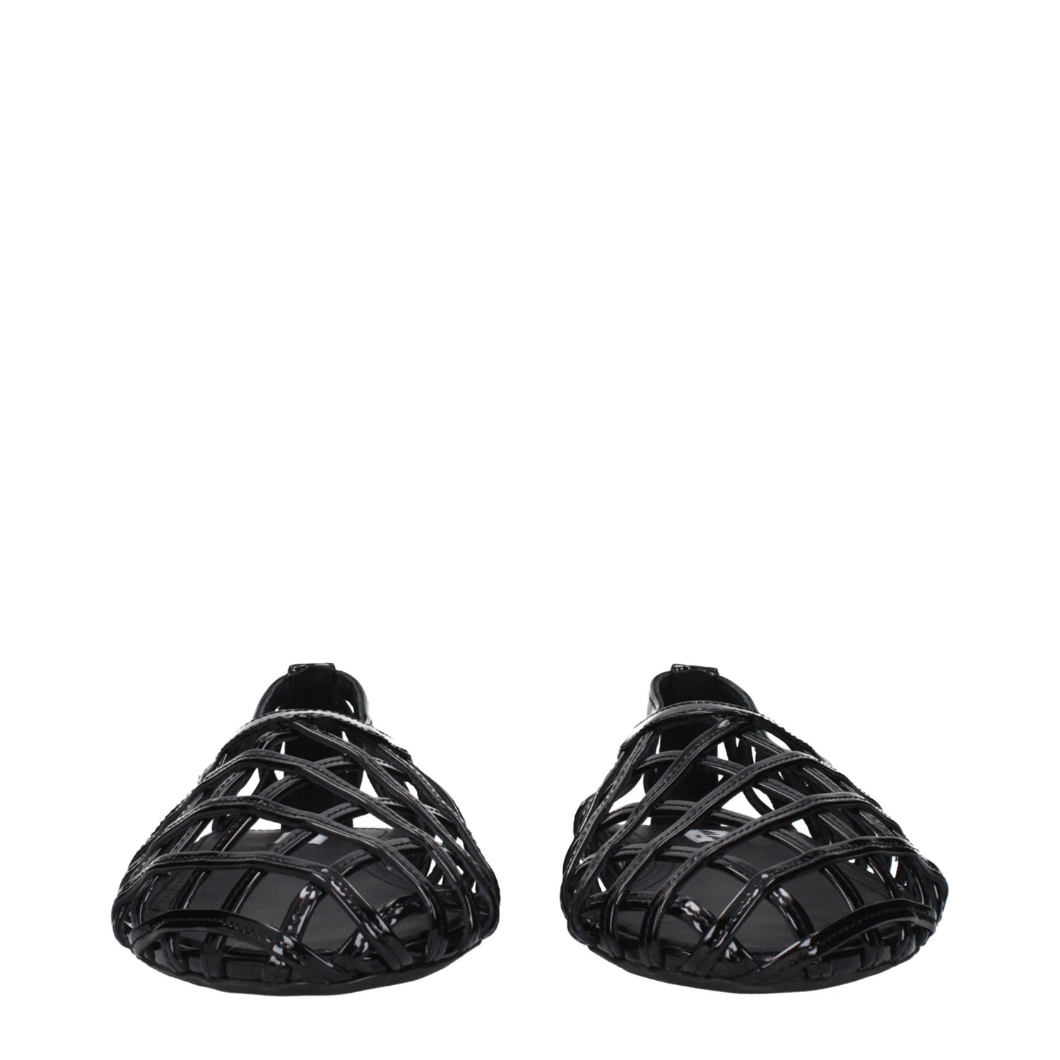 Black Leather Ballet Flats