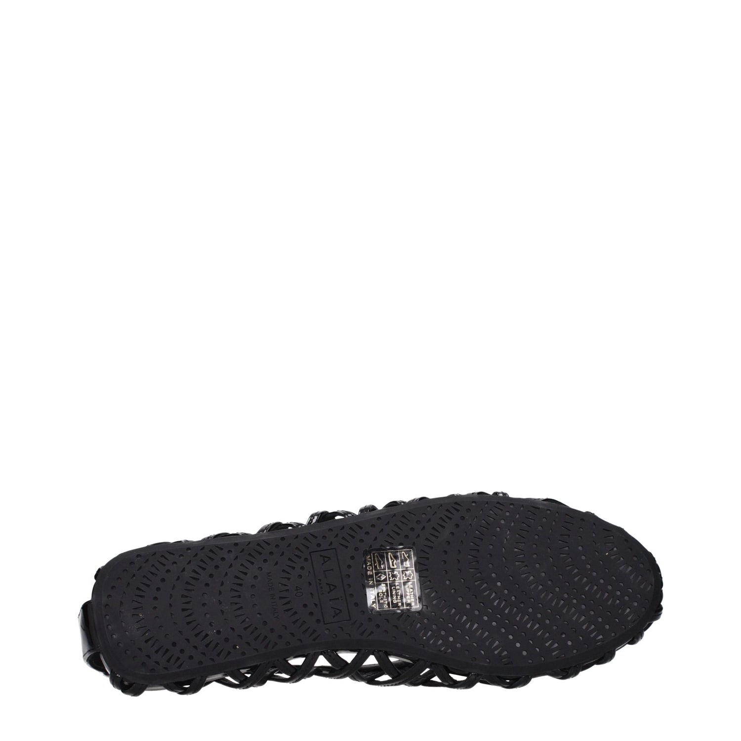 Black Leather Ballet Flats