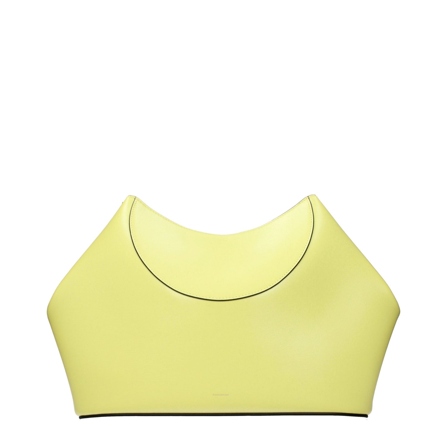 Yellow Leather Clutch Bag