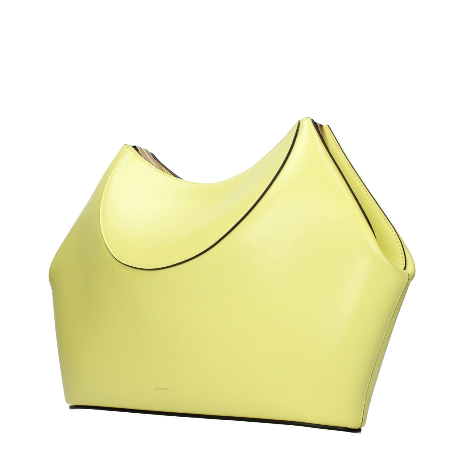 Yellow Leather Clutch Bag