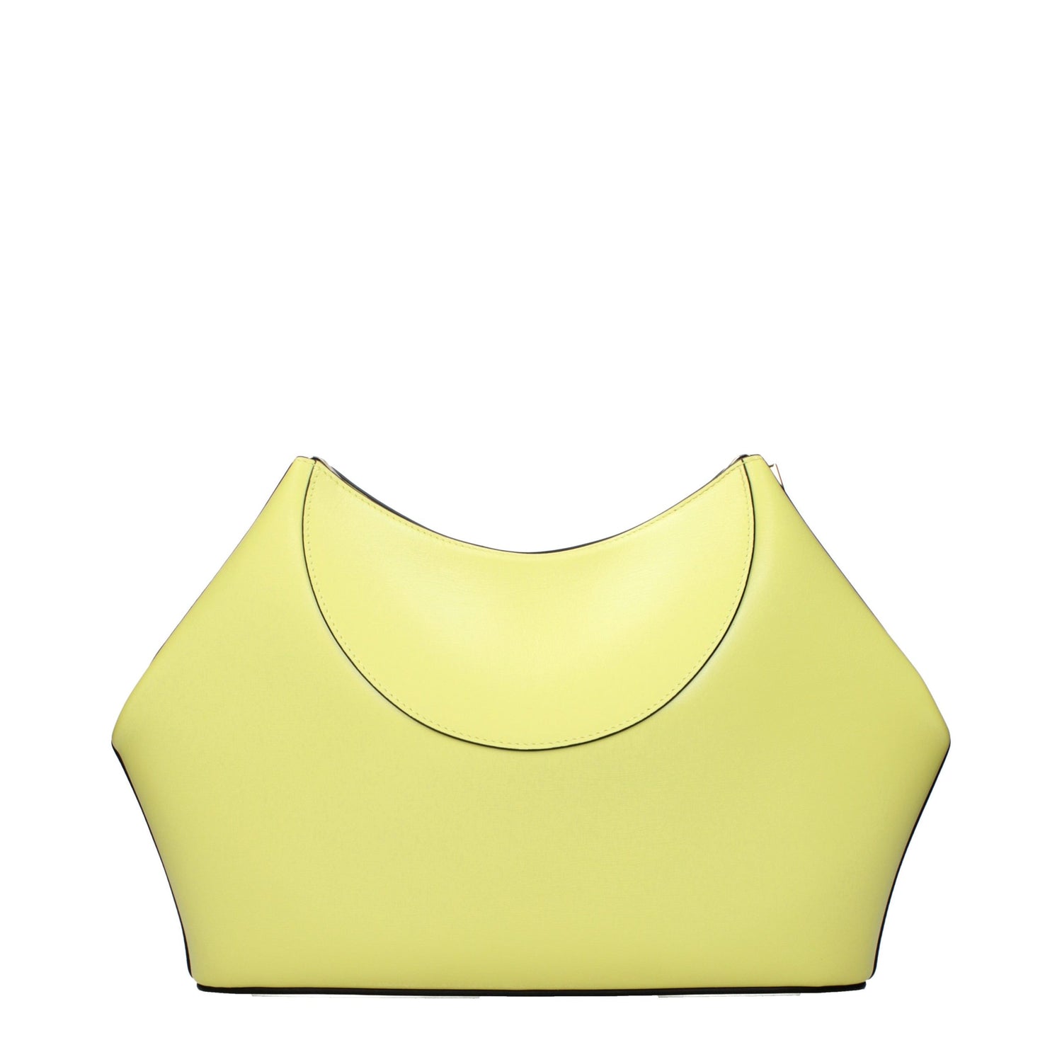 Yellow Leather Clutch Bag