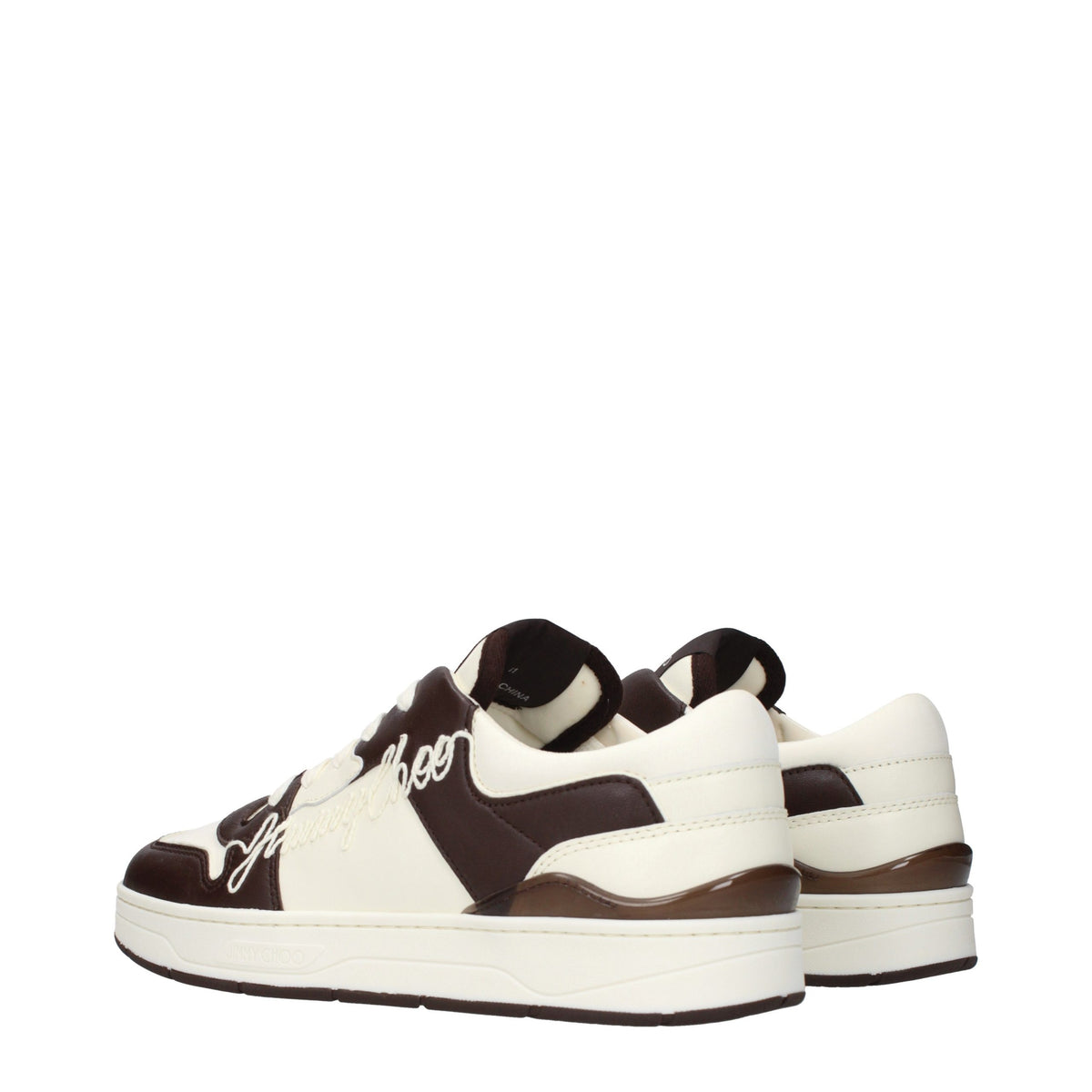 Beige Leather Low Top Sneakers