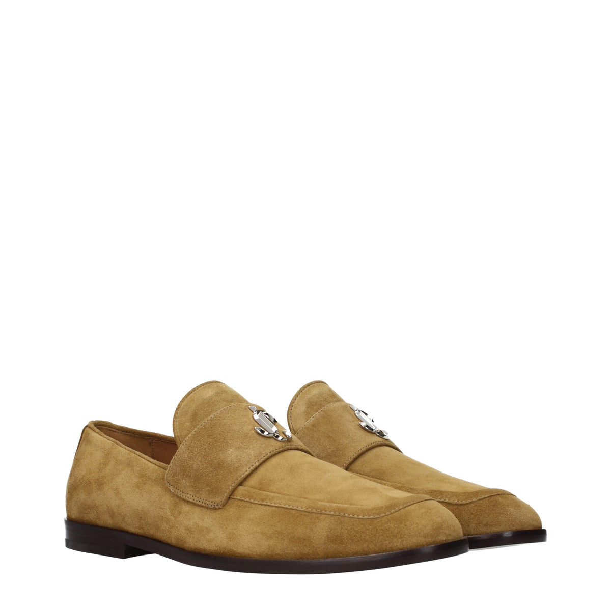 Brown Leather Slip-On Loafers