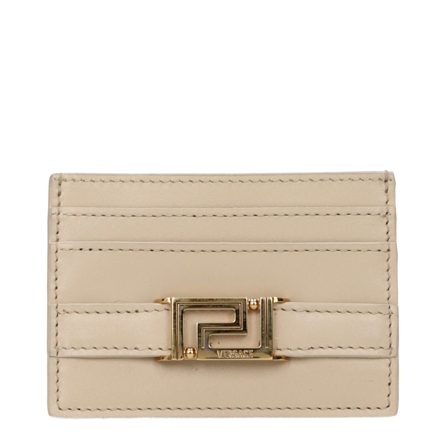 Beige Leather Cardholder