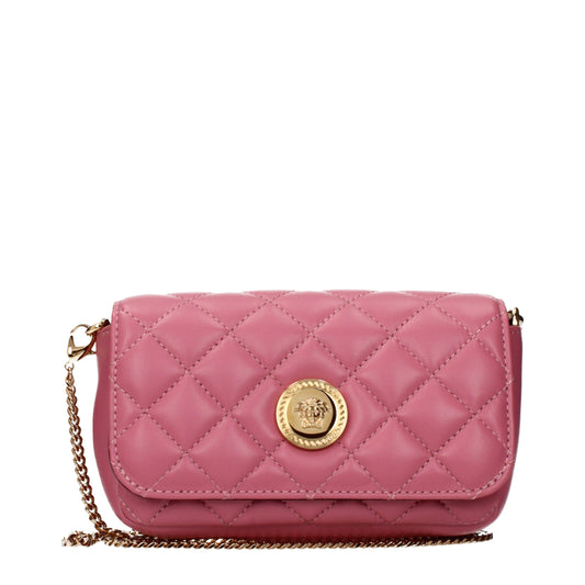 Pink Leather Crossbody Bag