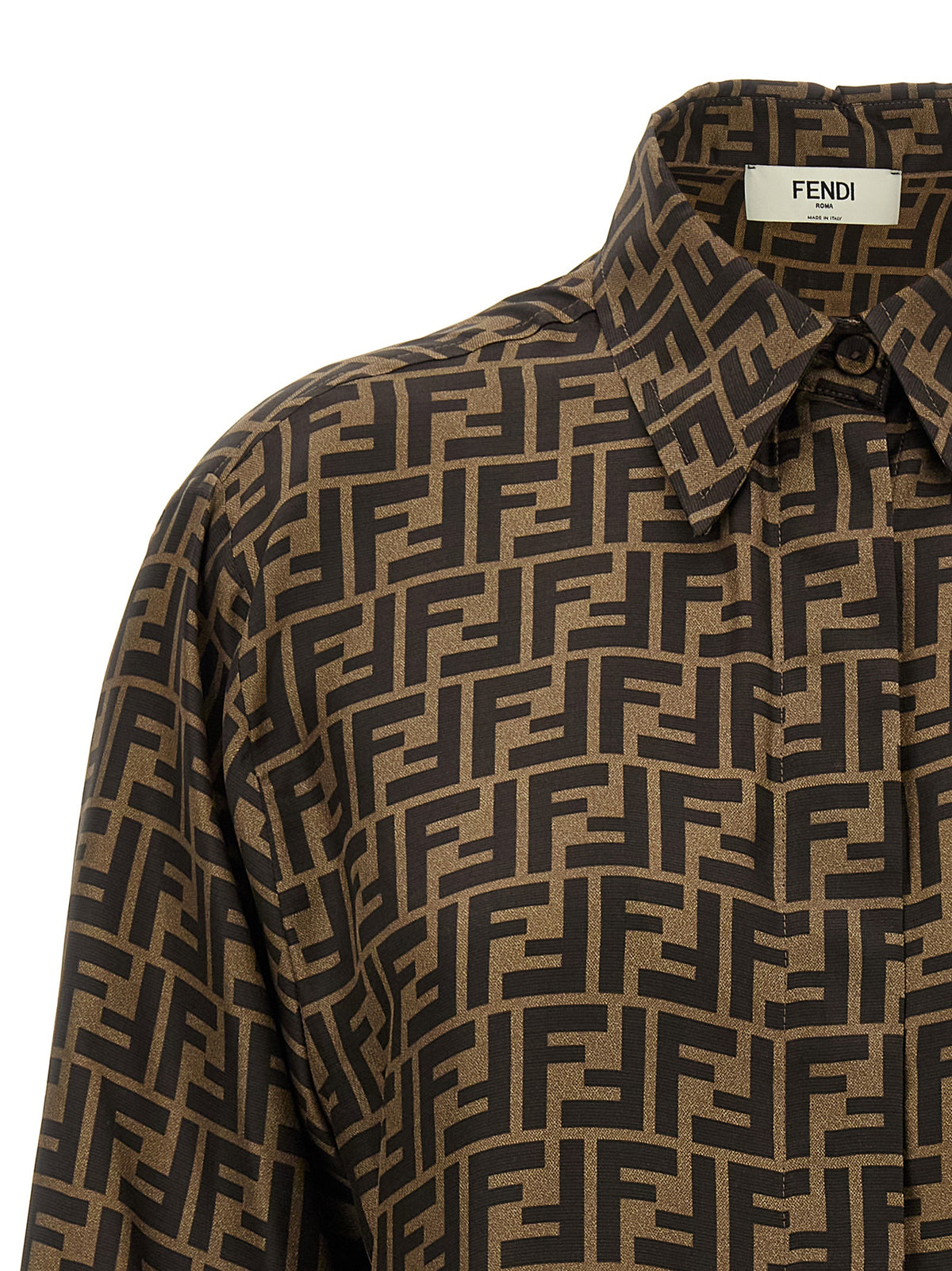 Brown Silk Blouse