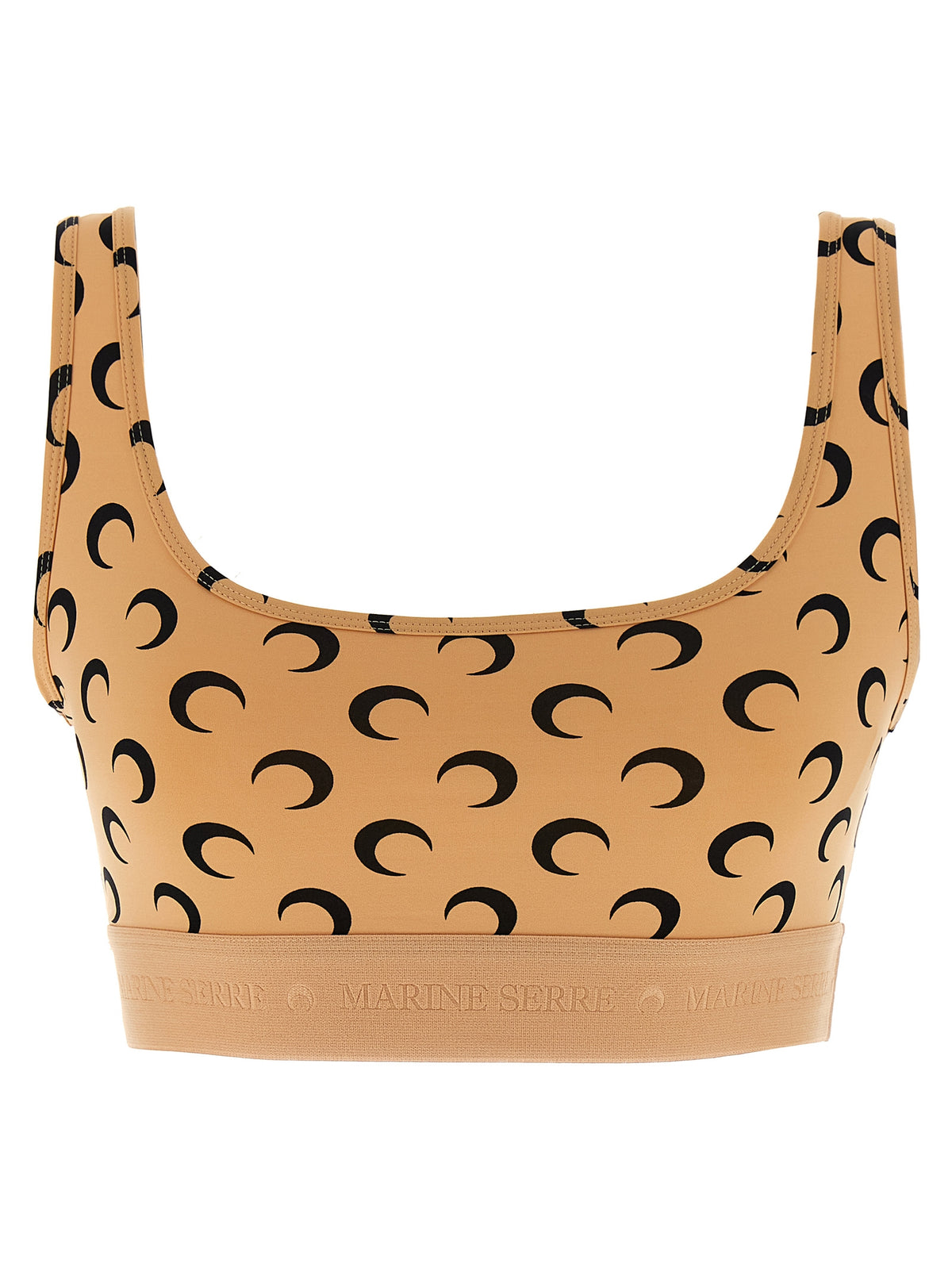 Beige Polyamide Sport Bra