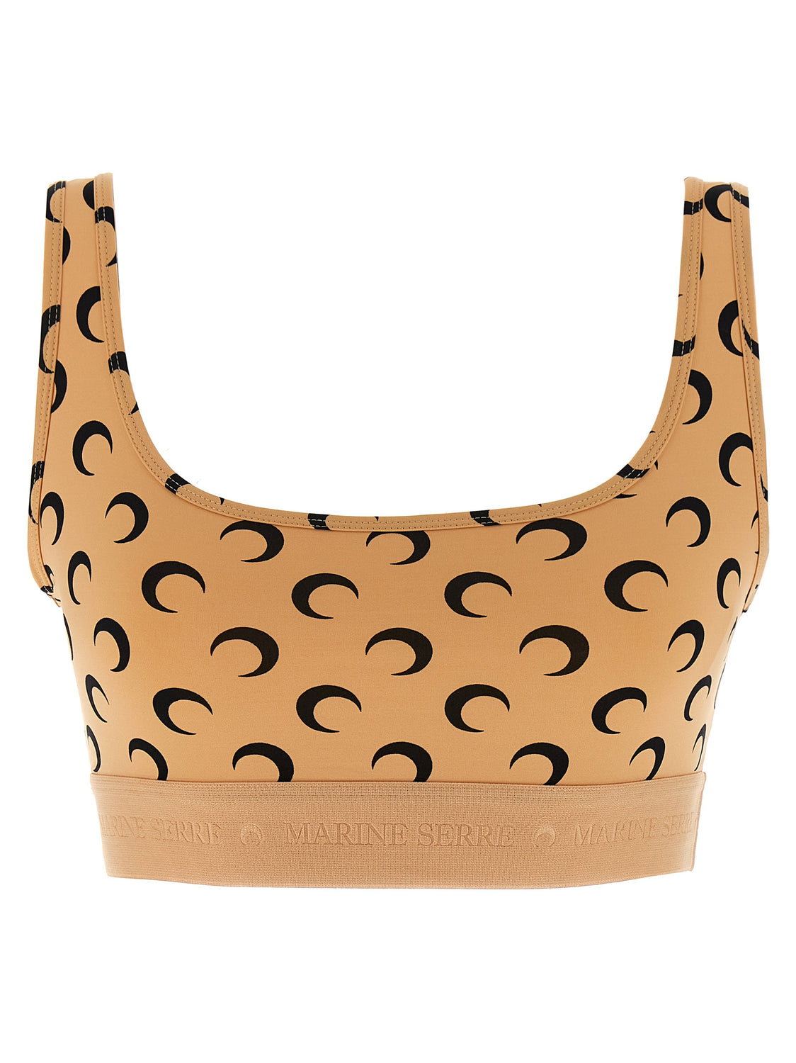 Beige Polyamide Sport Bra