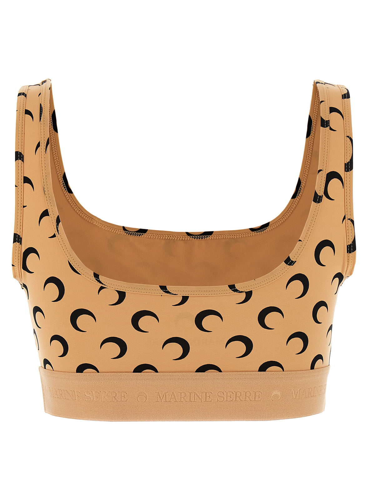 Beige Polyamide Sport Bra
