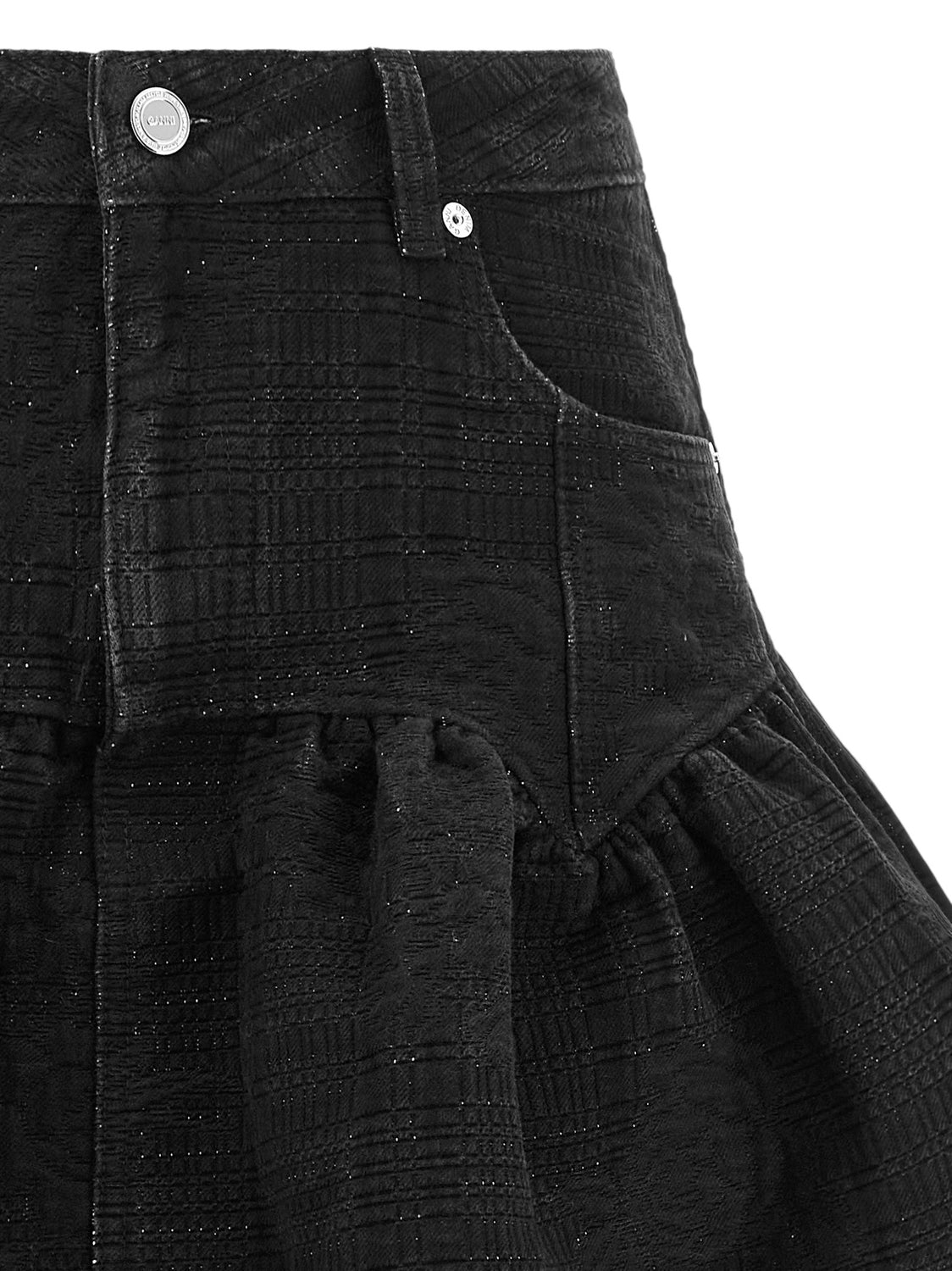 Black Cotton Long Skirt