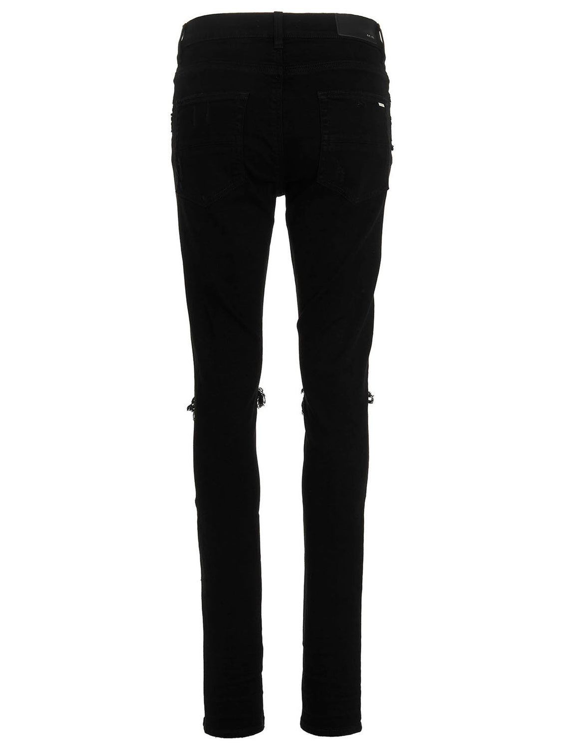 Black Cotton Skinny Jeans