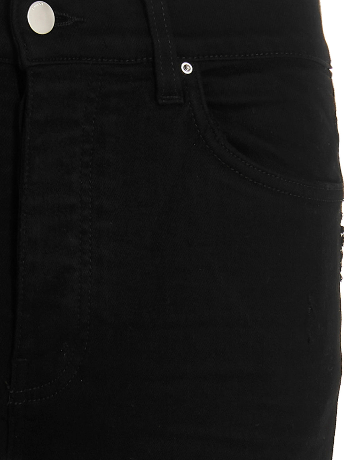 Black Cotton Skinny Jeans