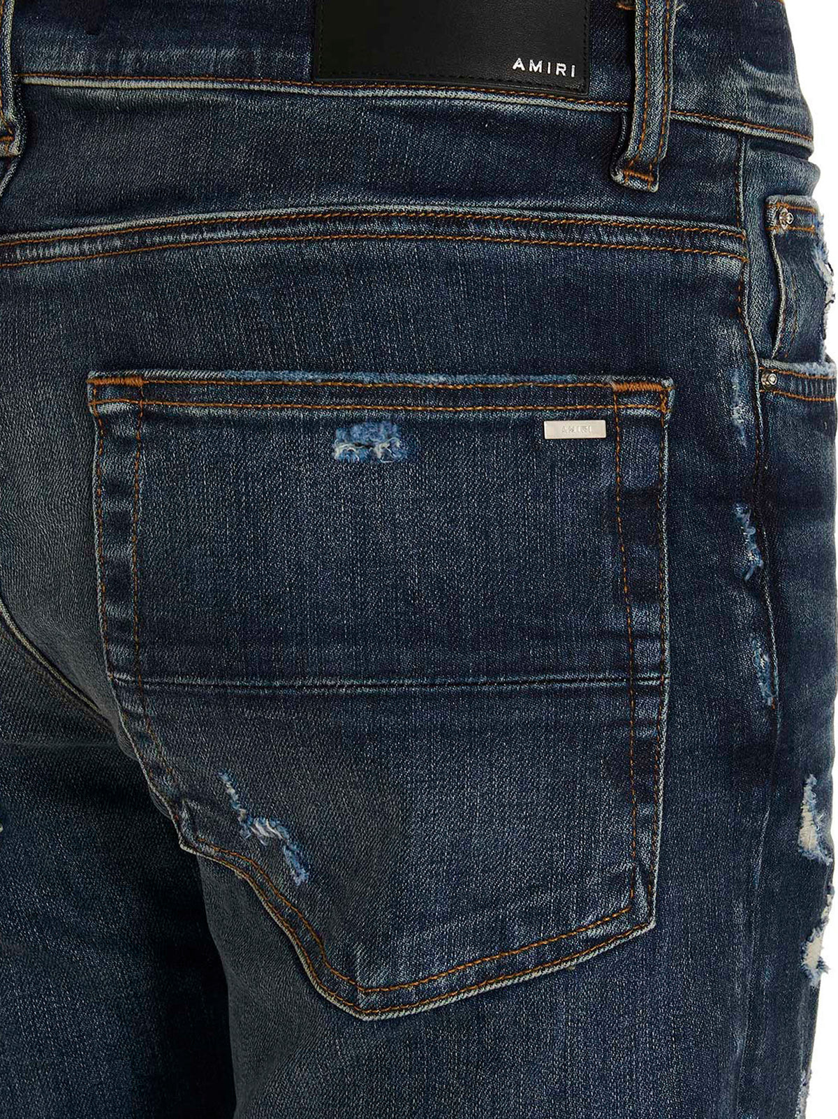Blue Cotton Skinny Jeans