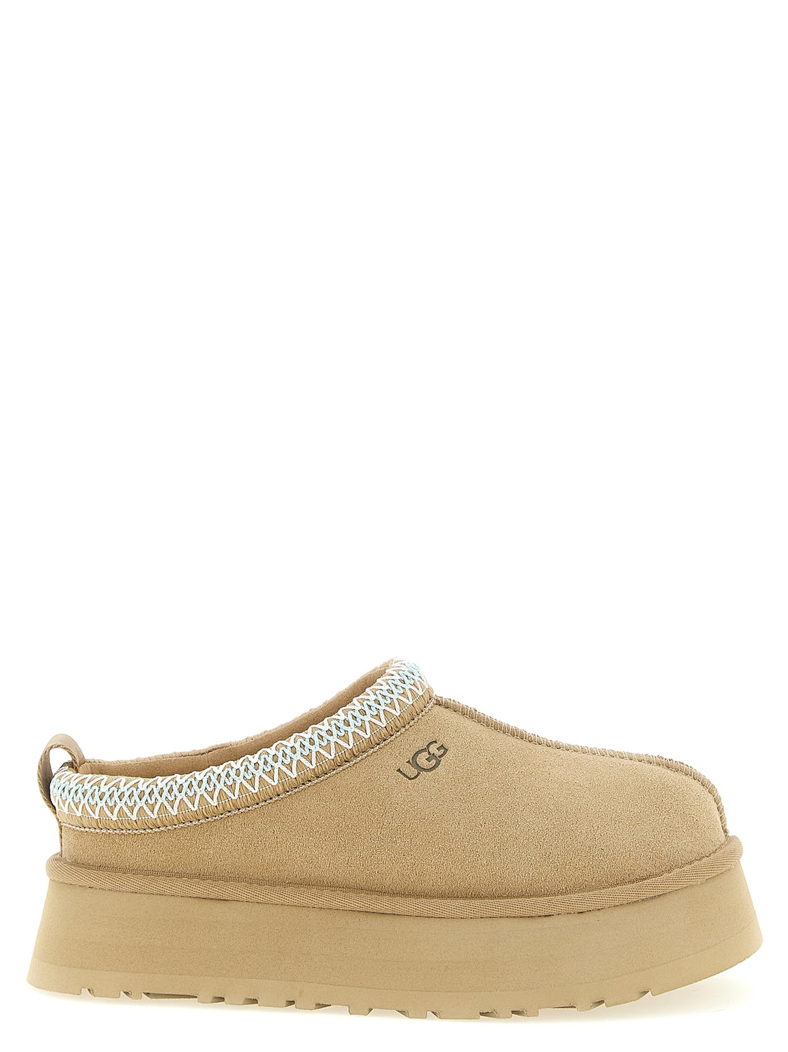 Beige Leather Mules