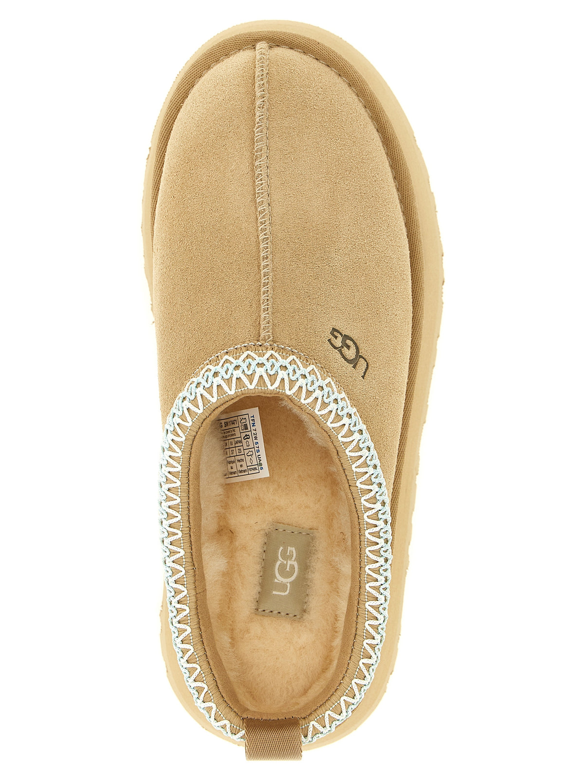Beige Leather Mules