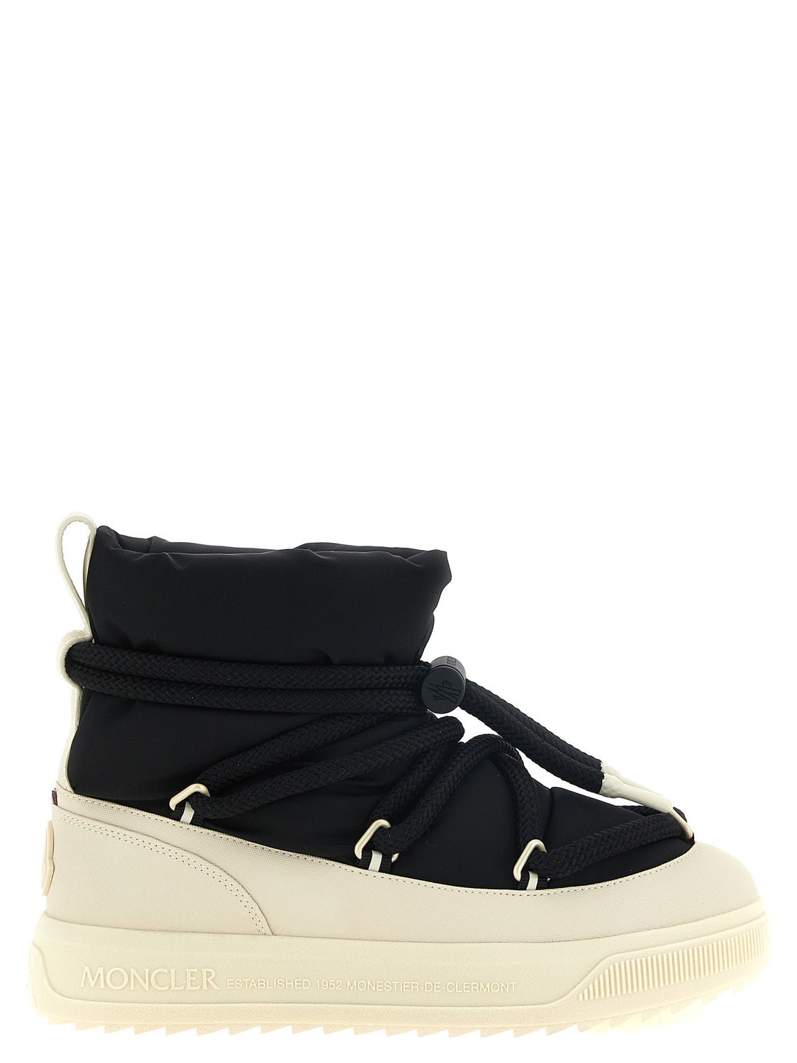 Black Polyamide Lace-Up Boots
