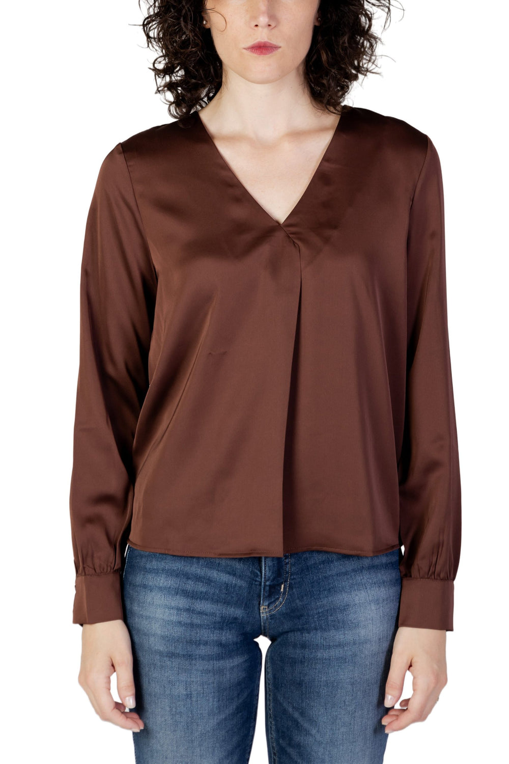 Brown Polyester Blouse