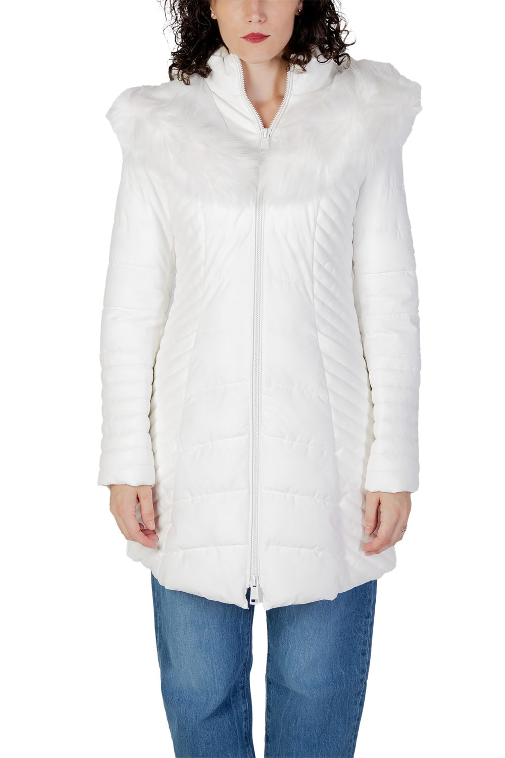 White Polyester Coat