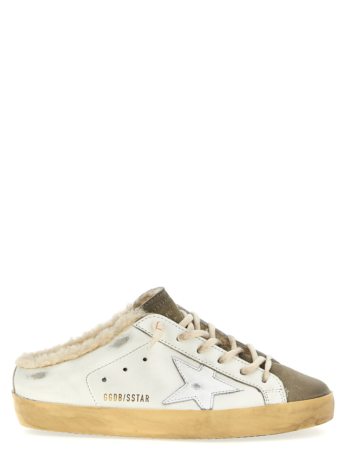 Beige Cowhide Low Top Sneakers