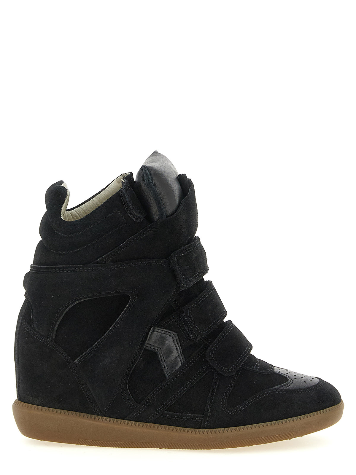 Black Cowhide High Top Sneakers