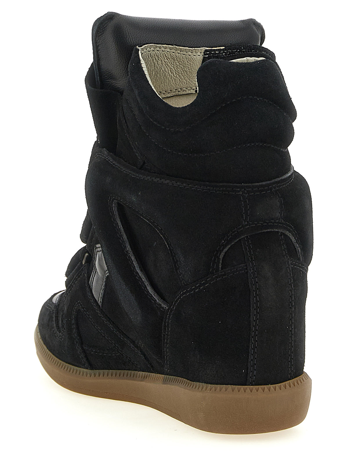 Black Cowhide High Top Sneakers