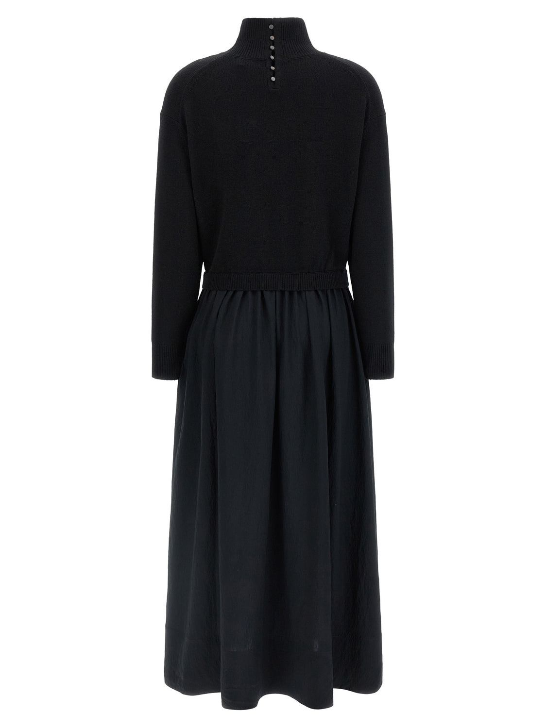 Black Wool Long Dress
