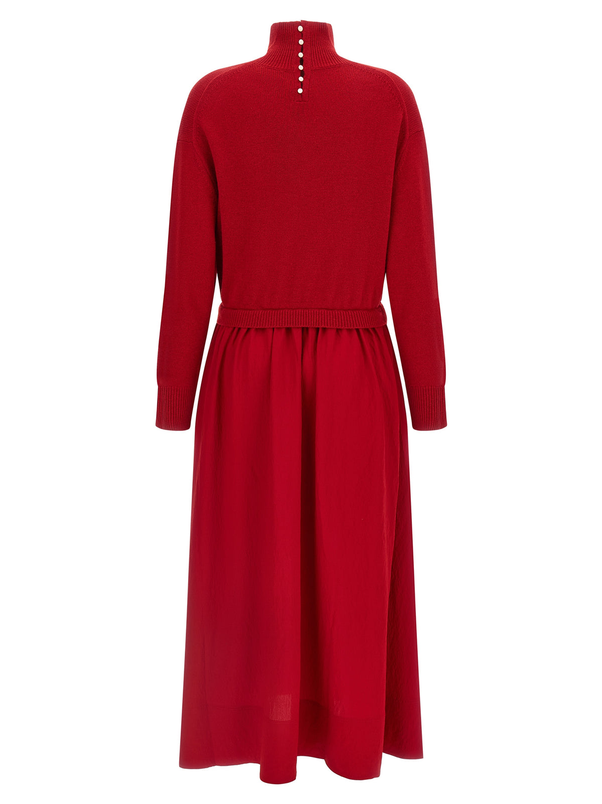 Red Wool Long Dress