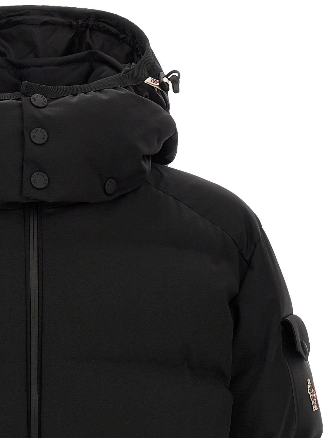 Black Polyamide Full-Length Jacket