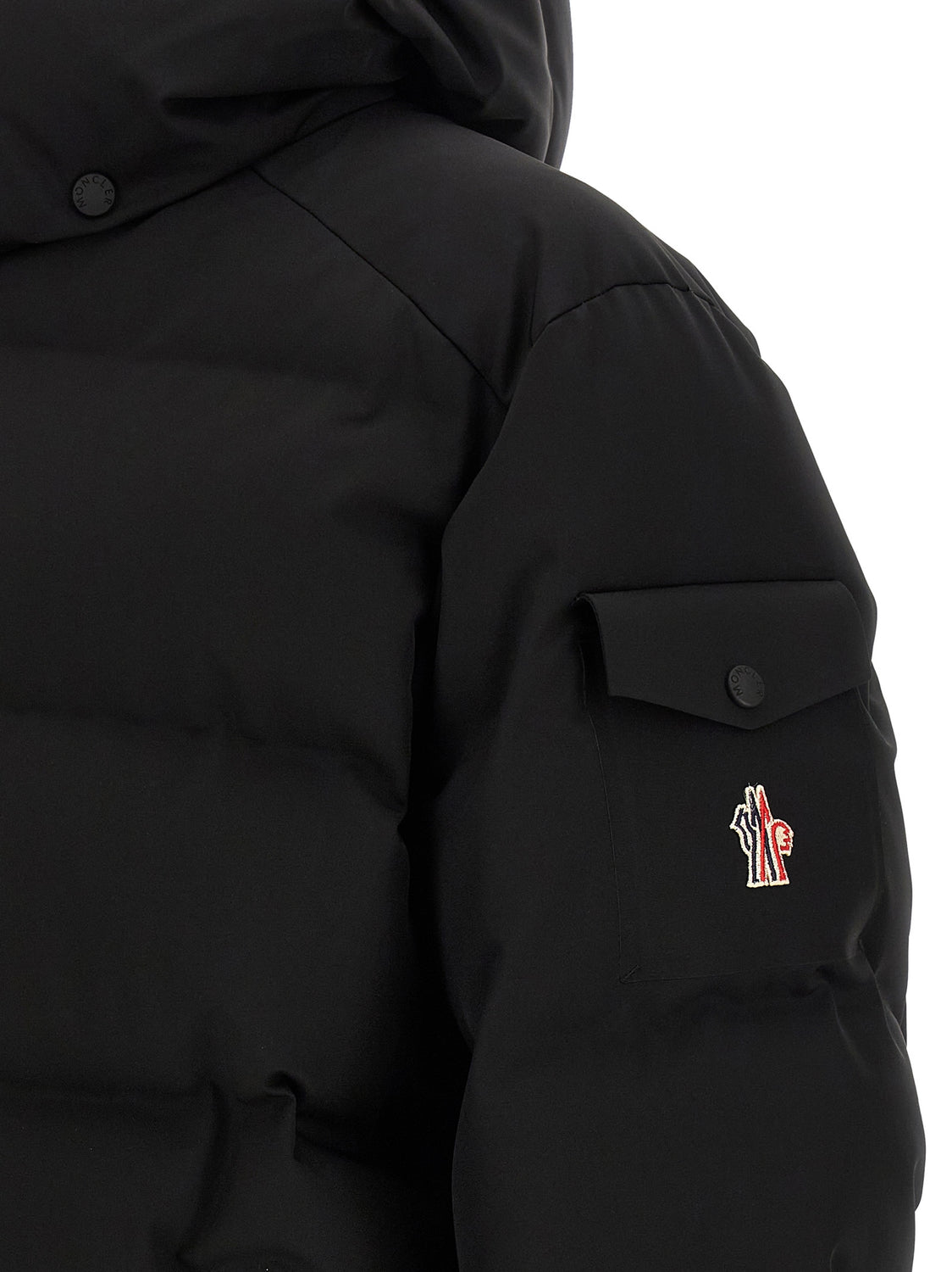 Black Polyamide Full-Length Jacket