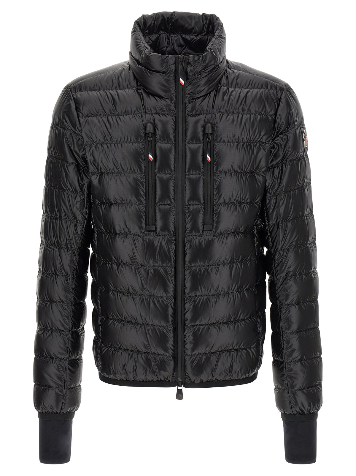 Black Polyester Full-Length Jacket