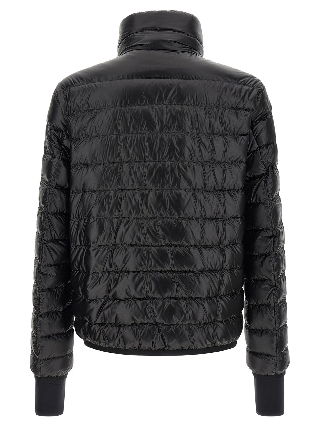 Black Polyester Full-Length Jacket