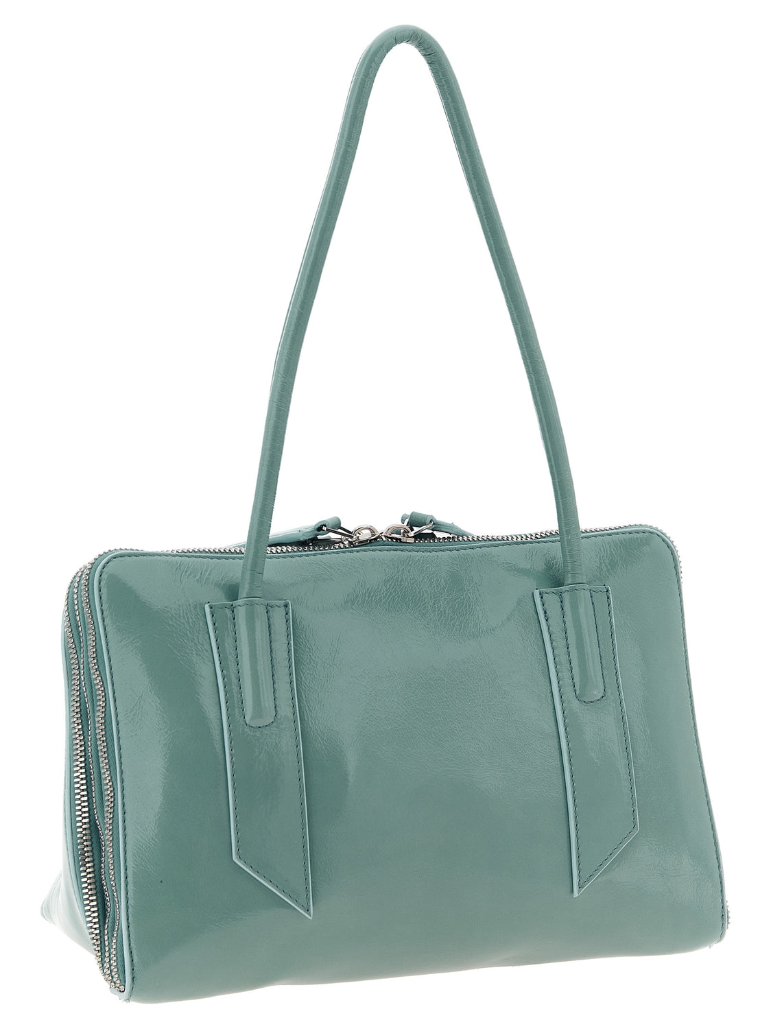 Blue Calfskin Shoulder Bag