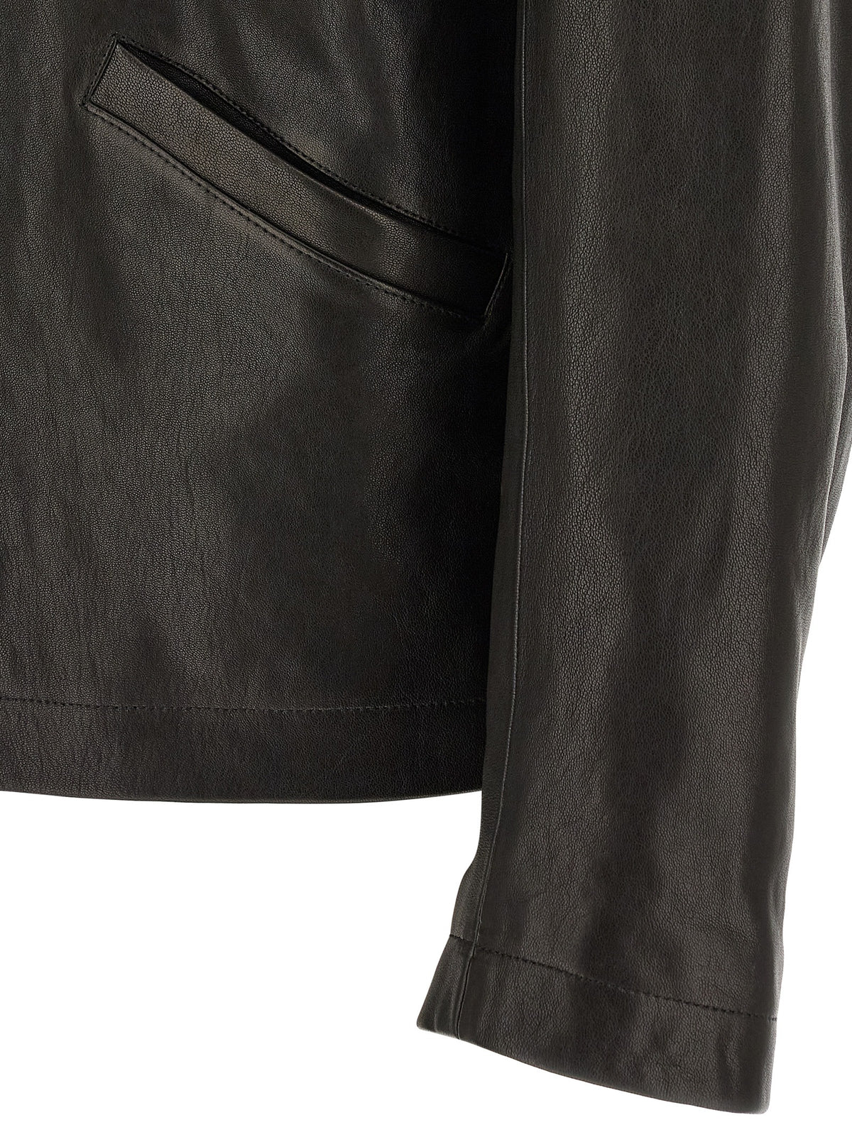 Black Calfskin Leather Jacket