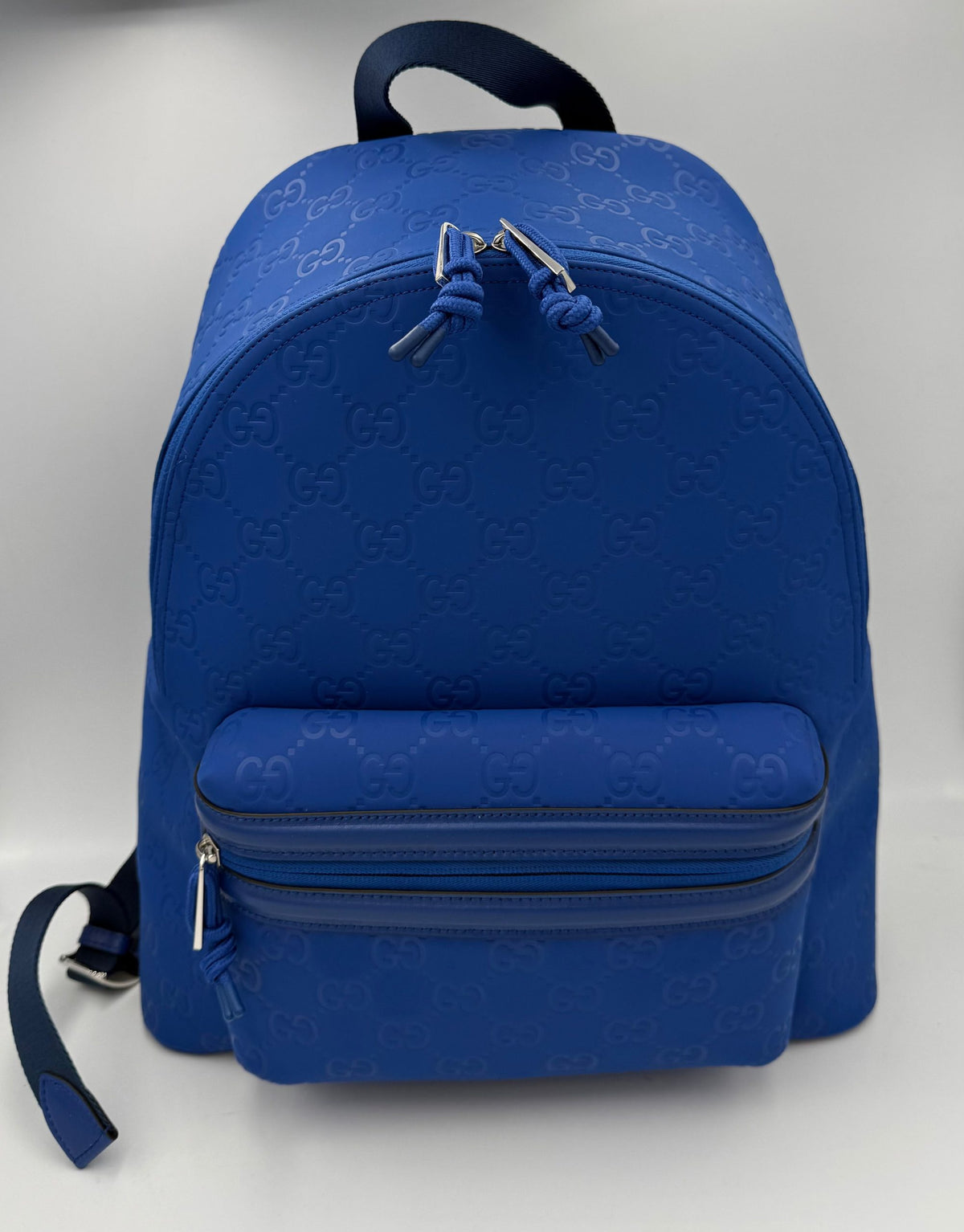 GUCCI GG Leather Blue Backpack
