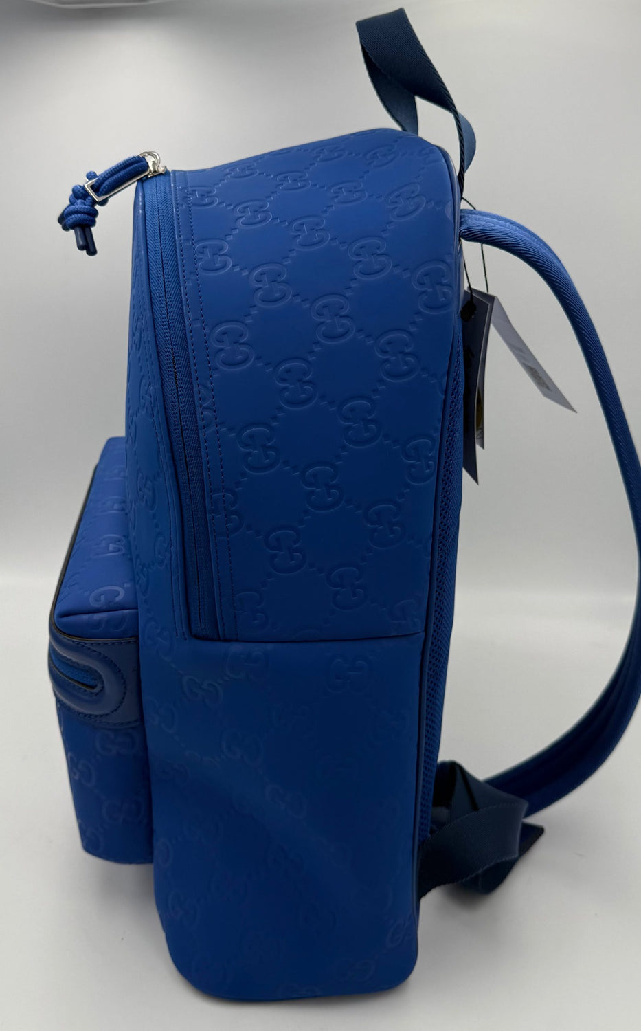 GUCCI GG Leather Blue Backpack