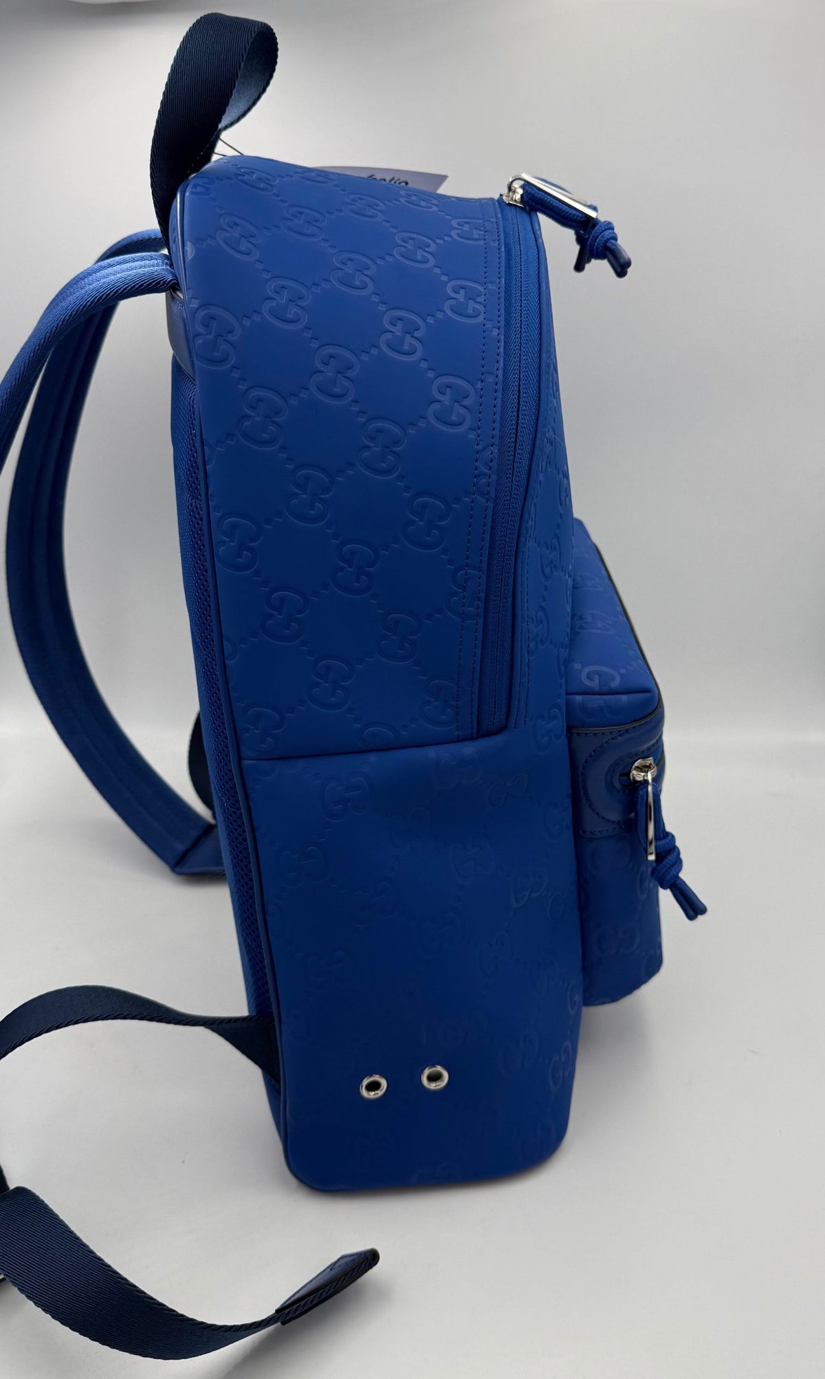 GUCCI GG Leather Blue Backpack