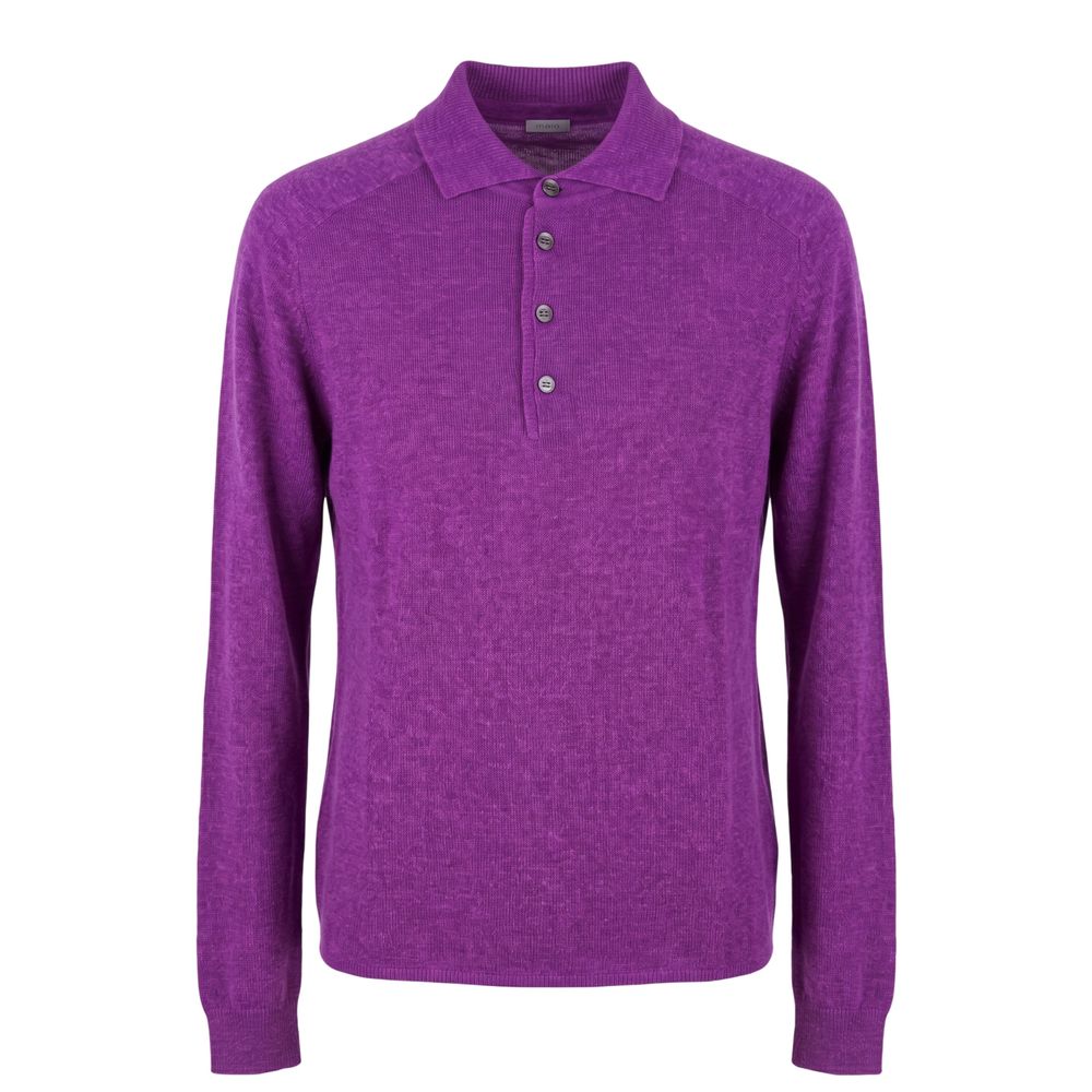 Purple Silk Men Sweater