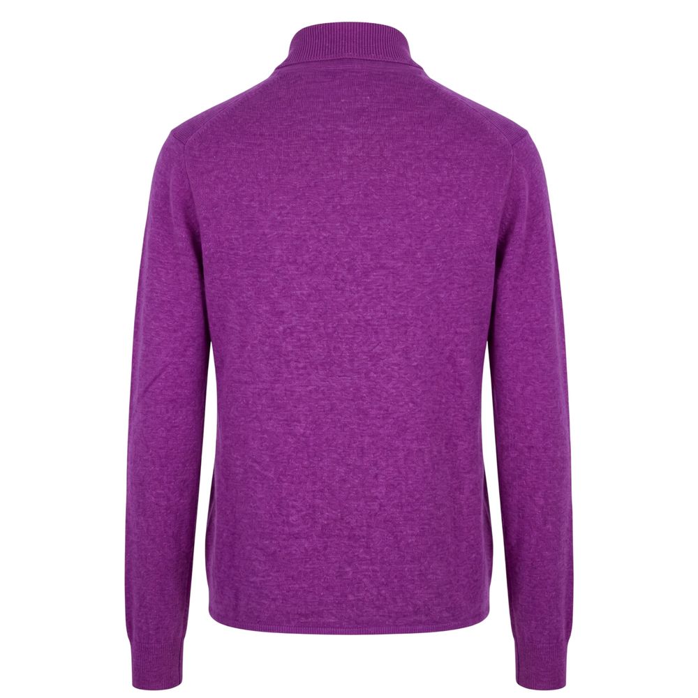 Purple Silk Men Sweater