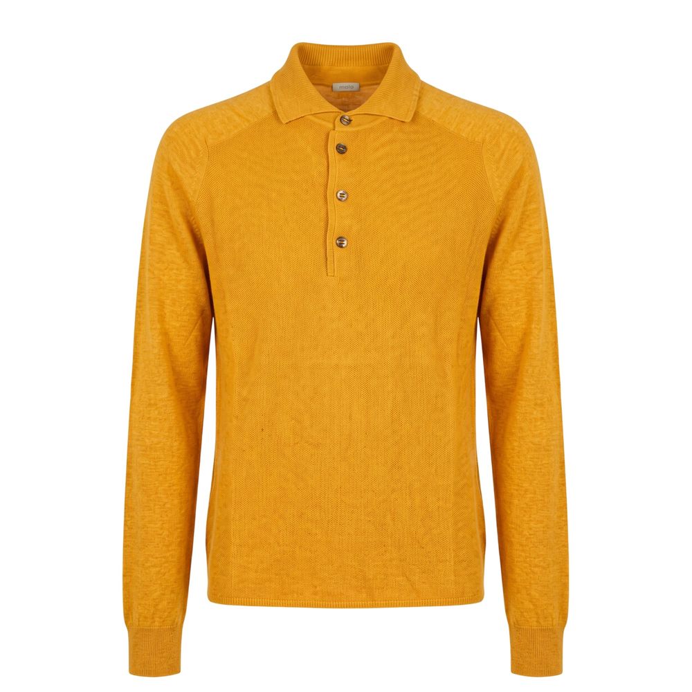 Orange Silk Men Sweater